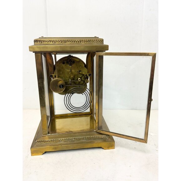 Antique Seth Thomas Crystal Regulator Mantle Clock - Picture 6 of 13